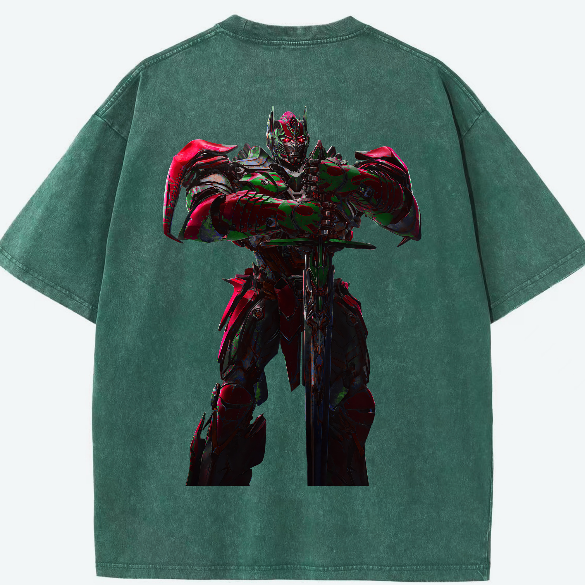 （画像用） Transformers トランスフォーマー 綿100% ヴィンテージ風 半袖Tシャツ（背面プリント）
